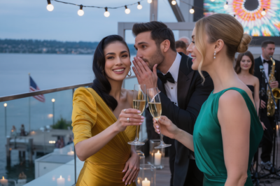 At our wedding anniversary celebration on the rooftop, my husband leaned close to my ear and whispered, “This one’s chilled – you like it best,” his hand hovering over my champagne glass; I didn’t flinch. I smiled, swapped glasses with the “former colleague” he’d brought along, and let the jazz music continue. Until the hotel screen displayed something that shouldn’t have been there.